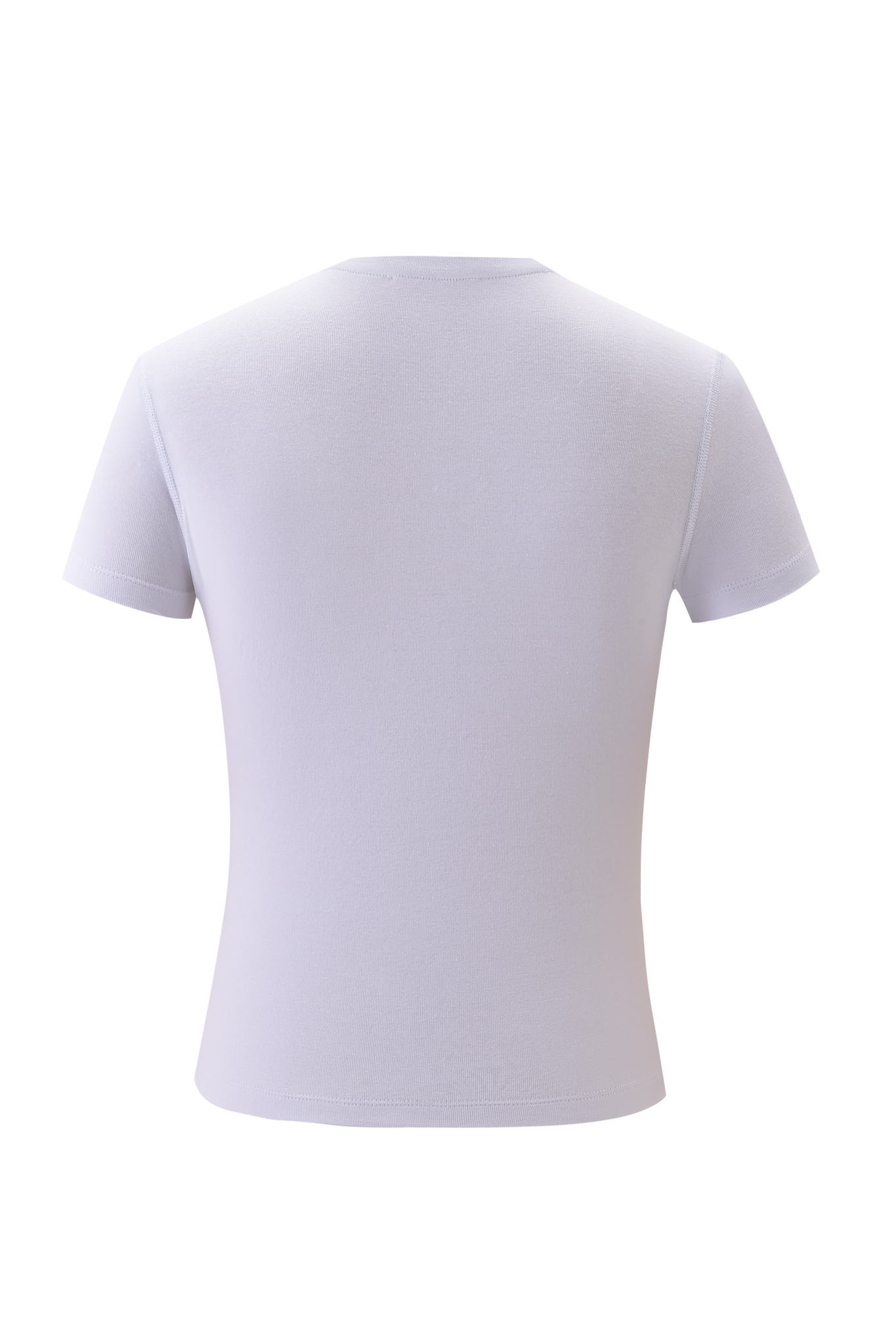 The FAFI T-SHIRT in white by I.AM.GIA is a plain baby tee shown from the back, featuring no visible logos, patterns, or designs—ideal for styling with your favorite I.AM.GIA pieces.