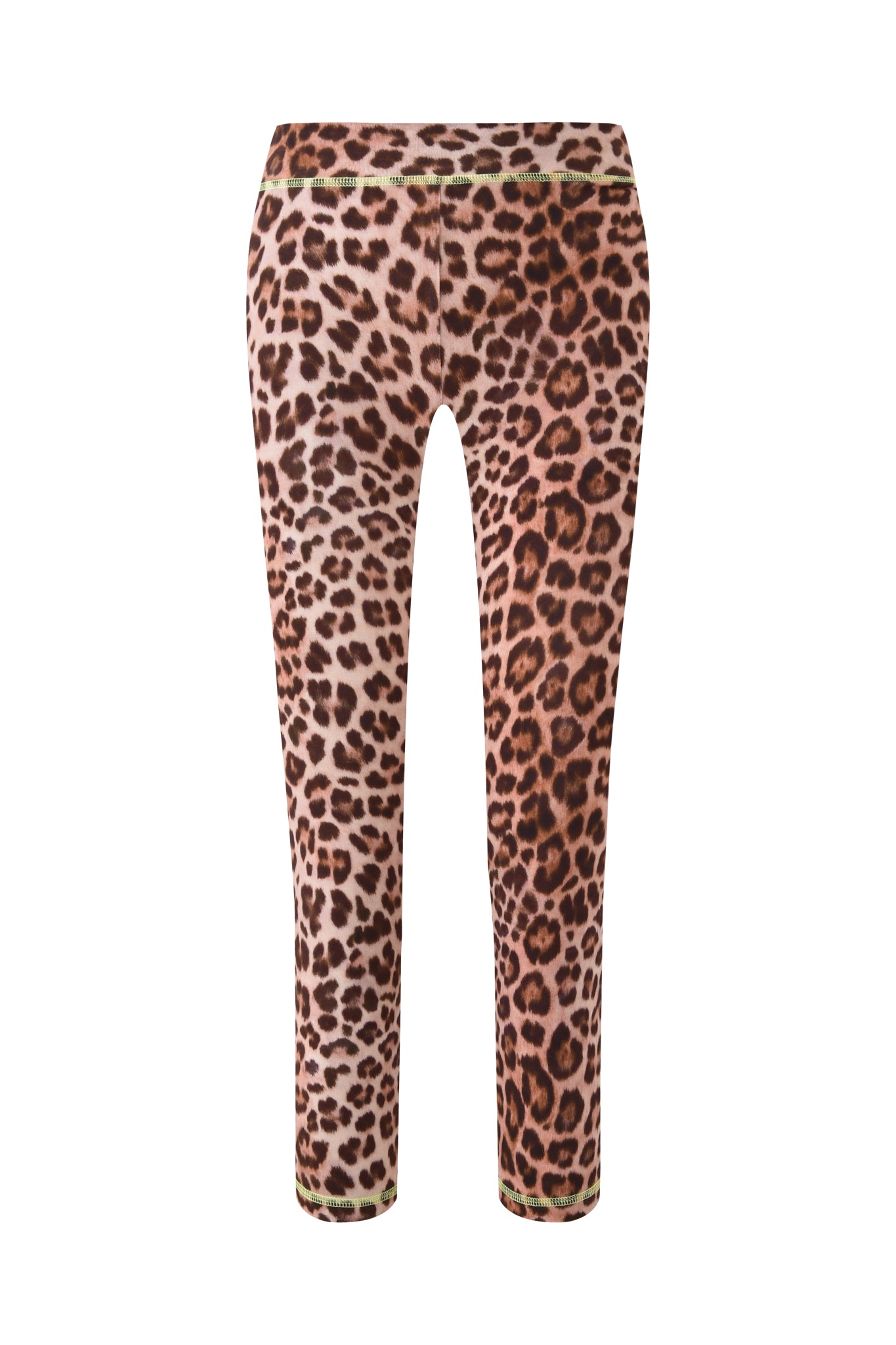 The I.AM.GIA BLARE CAPRI - LEOPARD features a fitted silhouette in brown, black, and beige leopard print, shown against a white background.