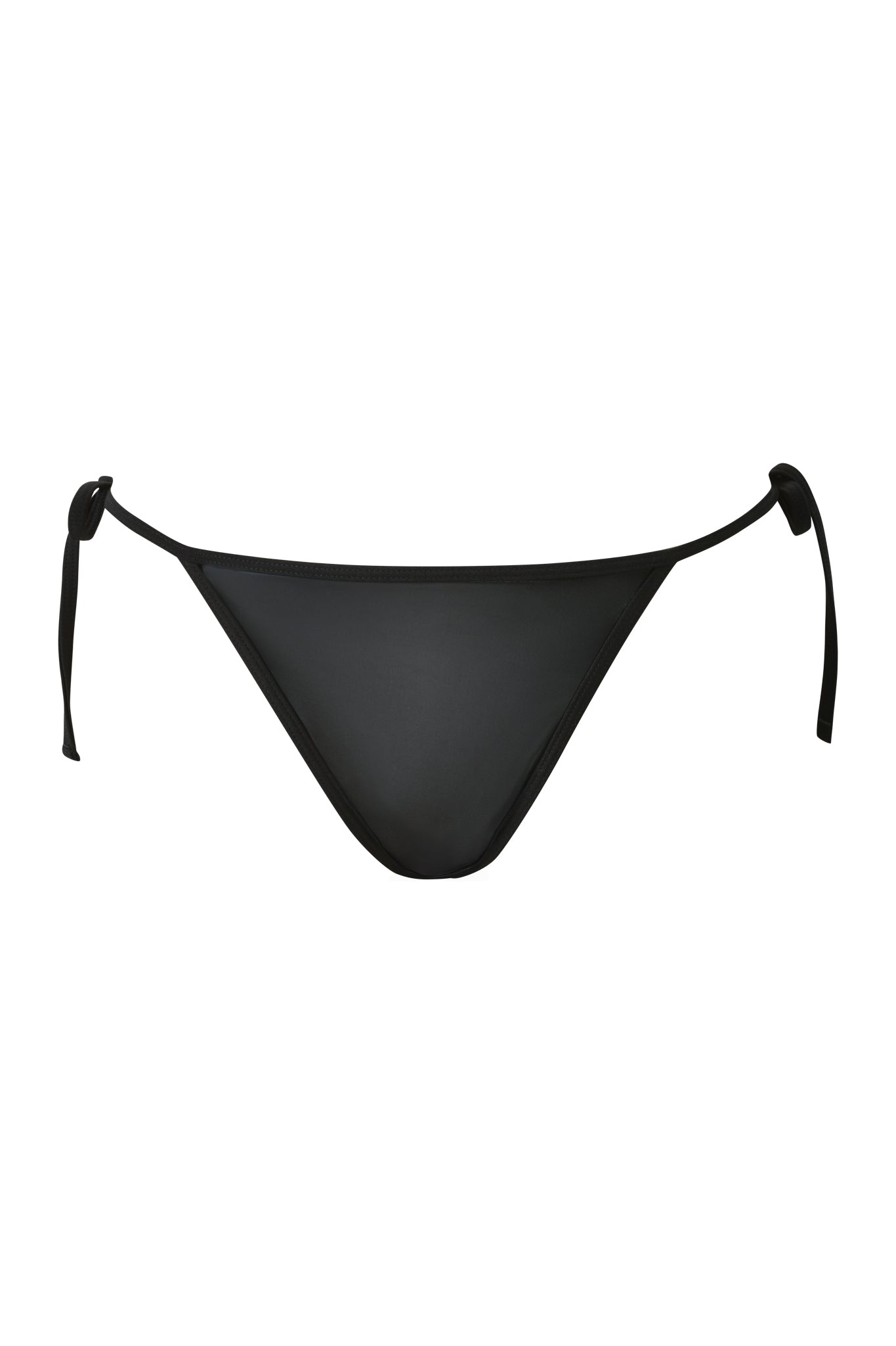 The I.AM.GIA ALOHI BIKINI BOTTOM - BLACK is a cheeky bikini bottom with side ties, shown against a white background.