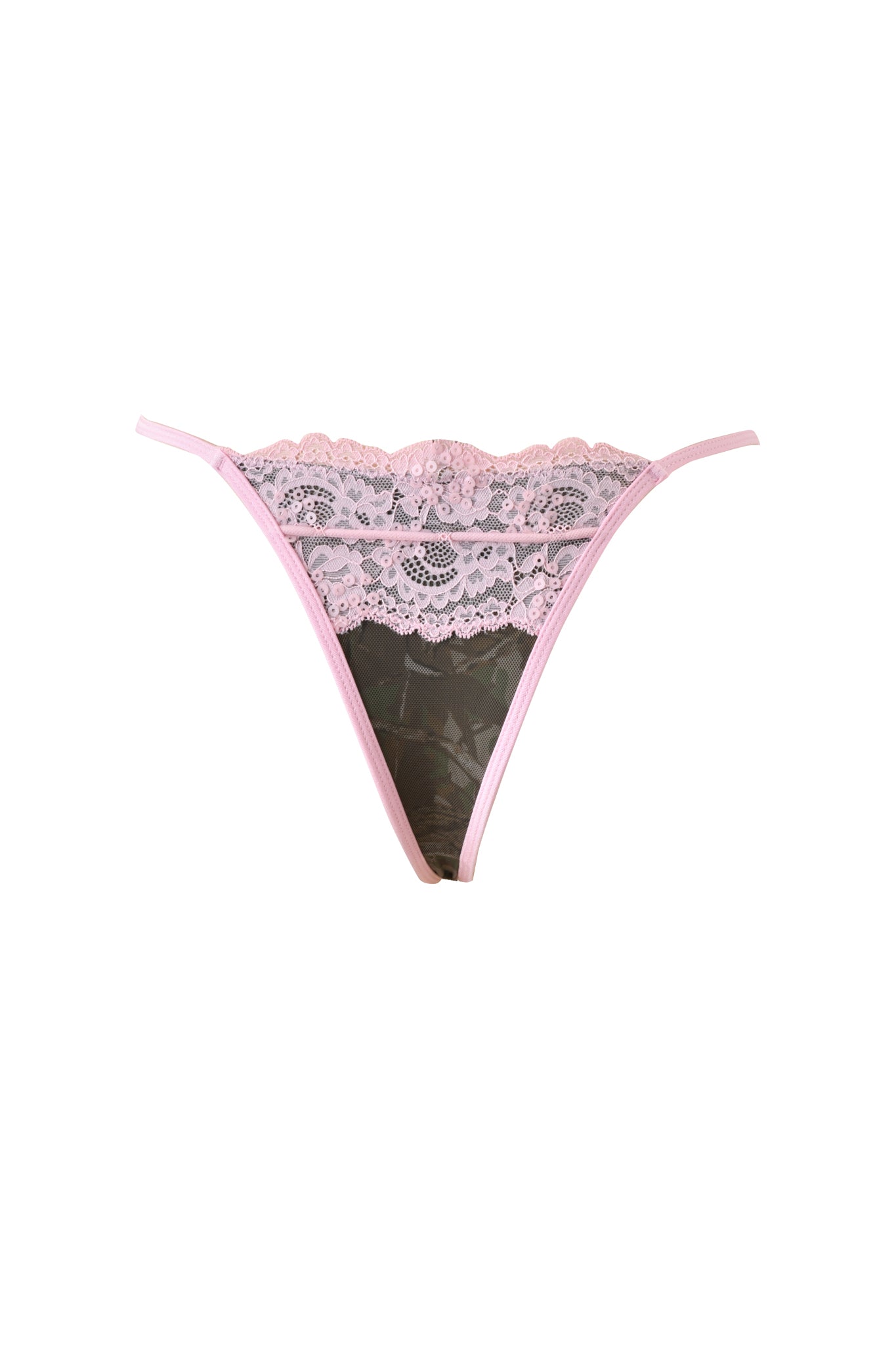The SAKINA BIKINI BOTTOM - BARK AND BITE CAMO by I.AM.GIA features a cheeky cut with thin side straps, shown against a white background.