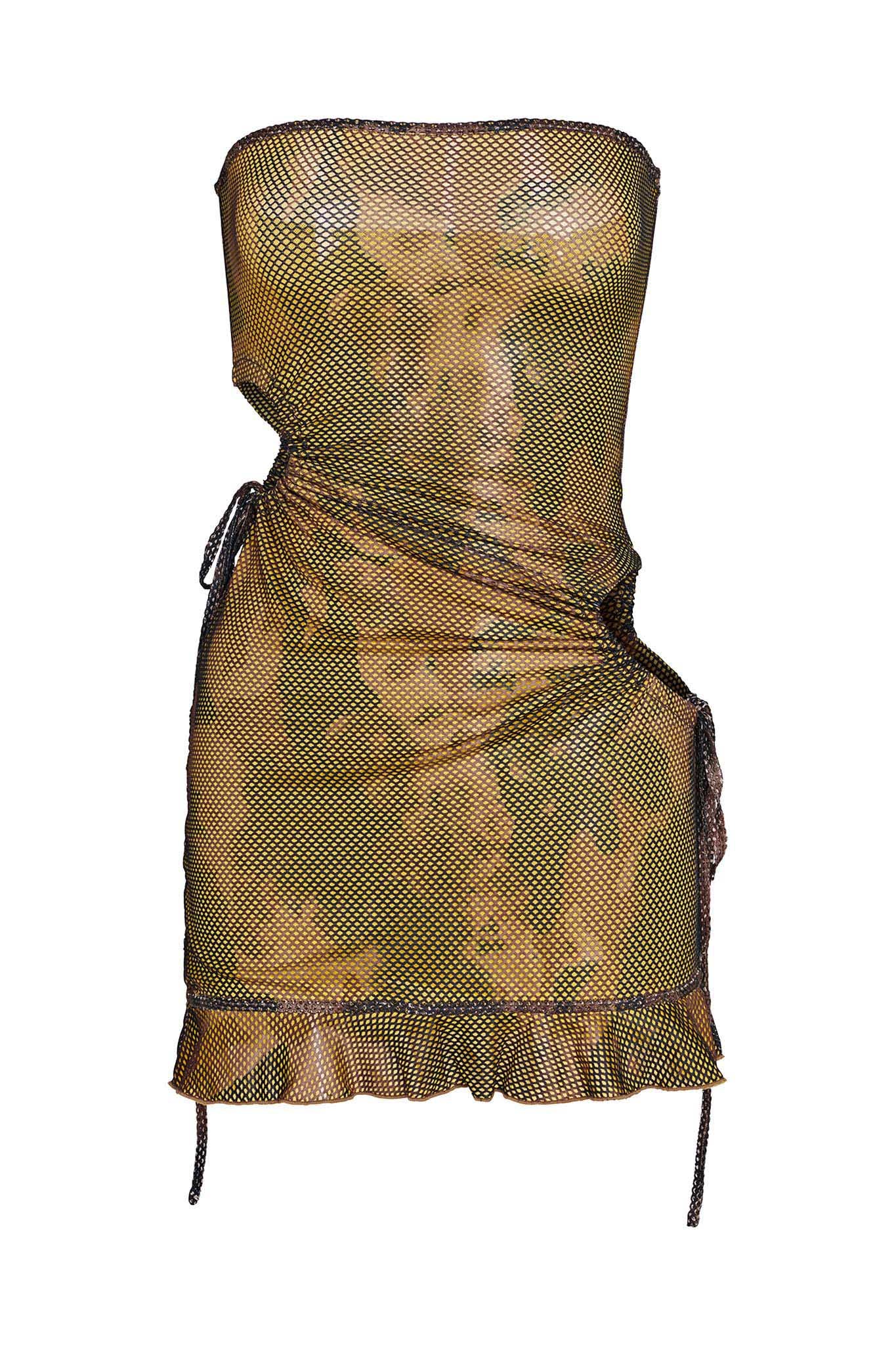 camo mesh dress FREYR DRESS