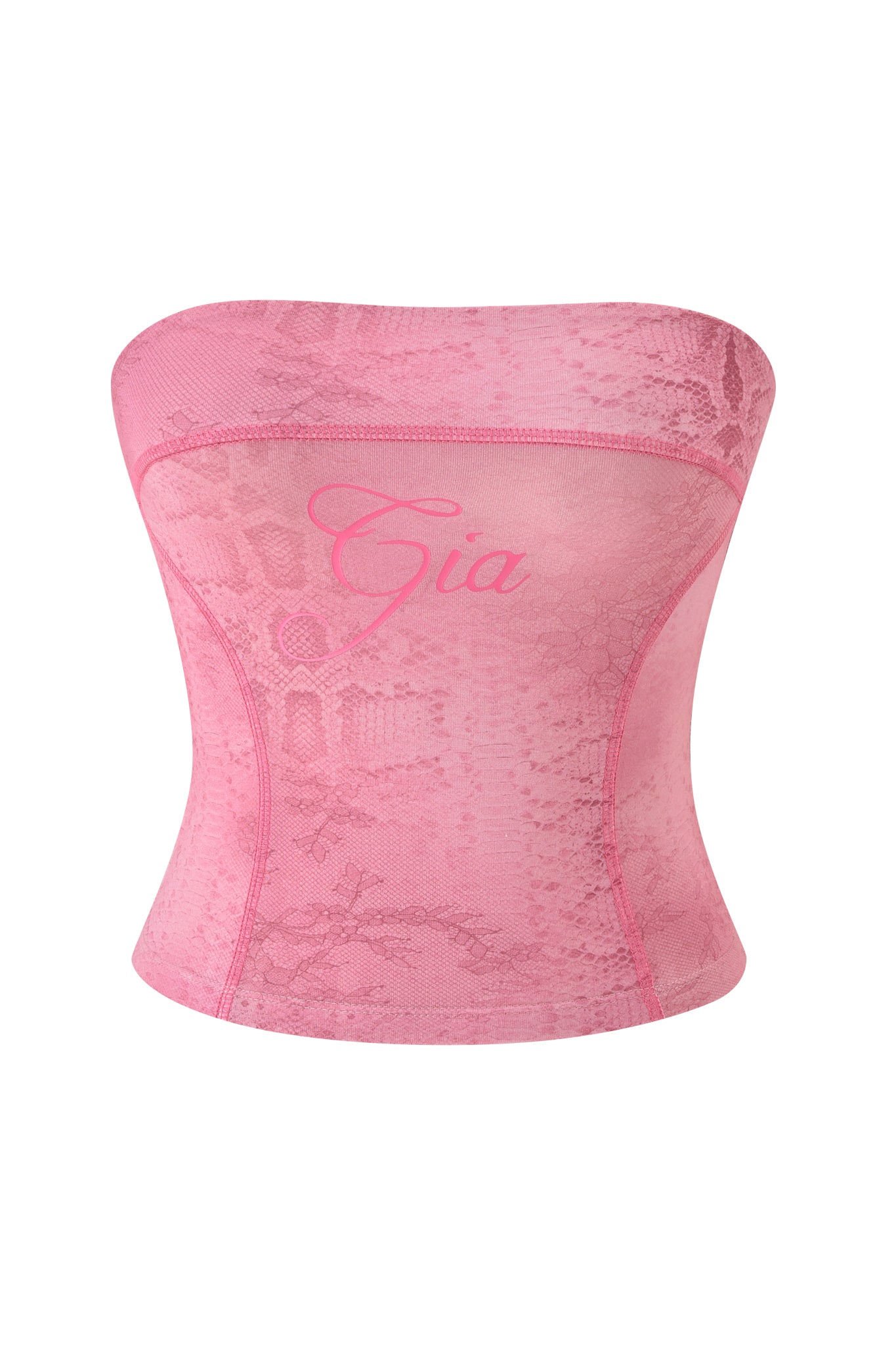 BLARE BOOB TUBE - LIGHT PINK SERPENTINE