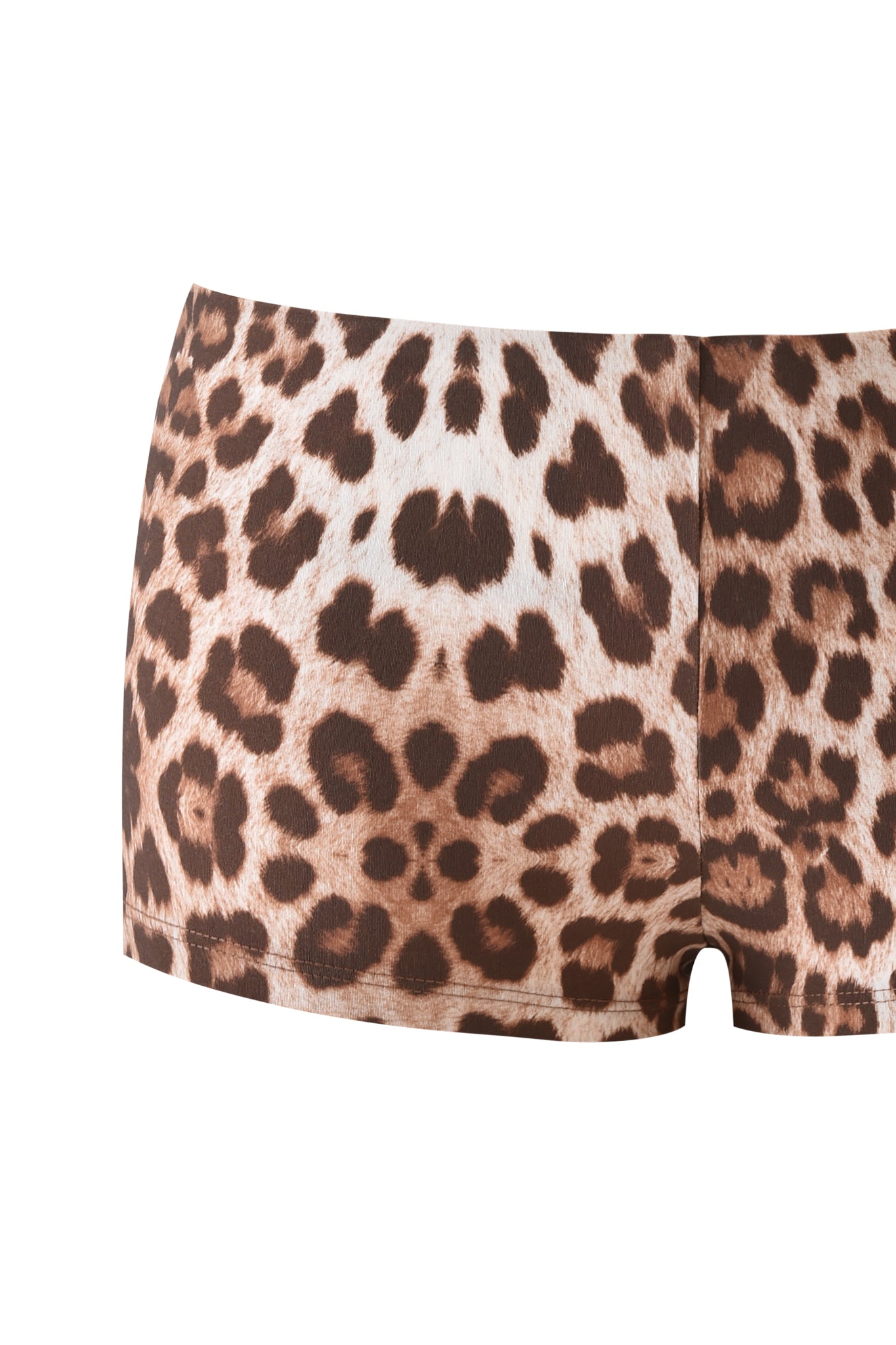 The I.AM.GIA TATUM HOT SHORT - WILD ABOUT YOU features a brown and black leopard print, shown against a white background.