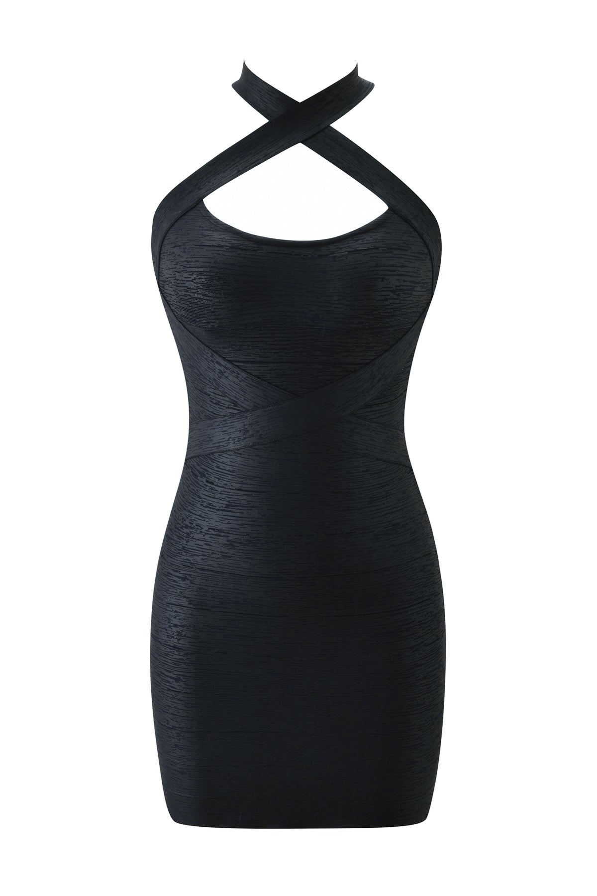 RAVENNE BANDAGE MINI DRESS - MIDNIGHT