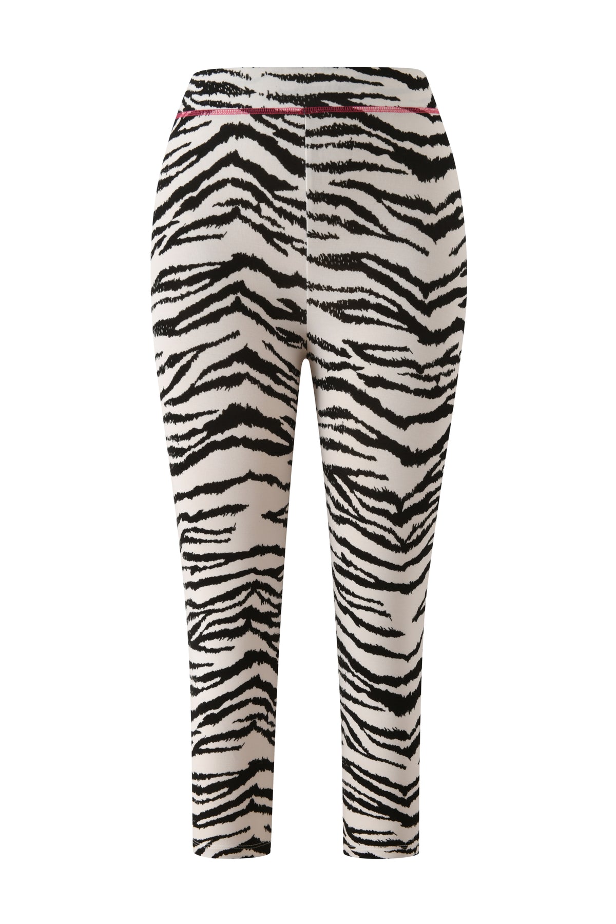 YVL BLARE CAPRI - ZEBRA leggings in a black and white zebra print made from bamboo fabrication.