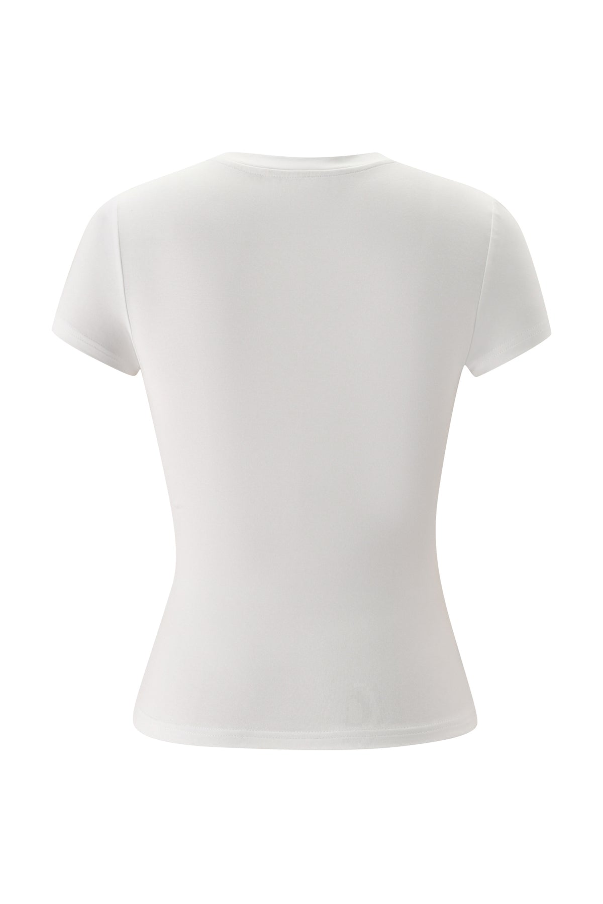Back view of a plain white YVL T-SHIRT - WHITE GIA short-sleeved t-shirt by I.AM.GIA.
