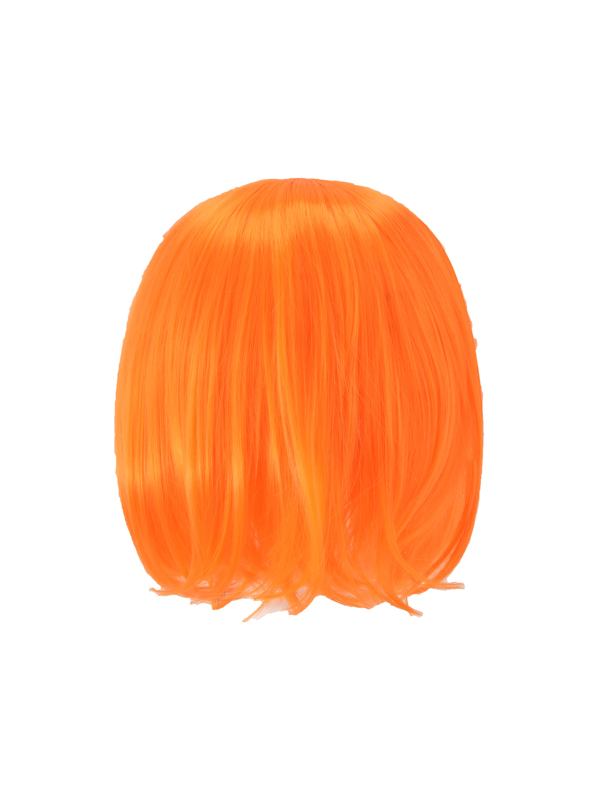 The QUINTA WIG - ORANGE by I.AM.GIA features synthetic, straight, and shiny orange hair, showcased against a plain white background—making it a perfect accessory for sci-fi costumes.