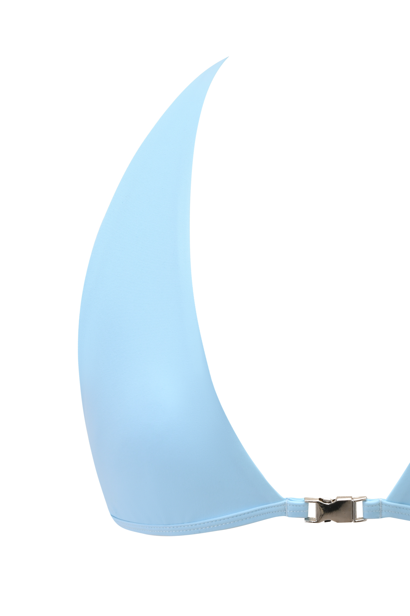 The I.AM.GIA MAUI BIKINI TOP in aqua, fully lined with a smooth, seamless finish and adjustable front clasp closure, is displayed against a light background.