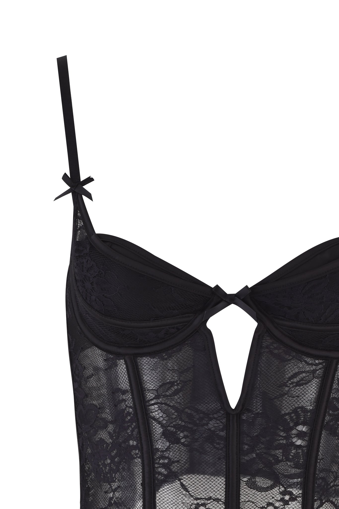 JACQUELINE BUSTIER SET - BLACK