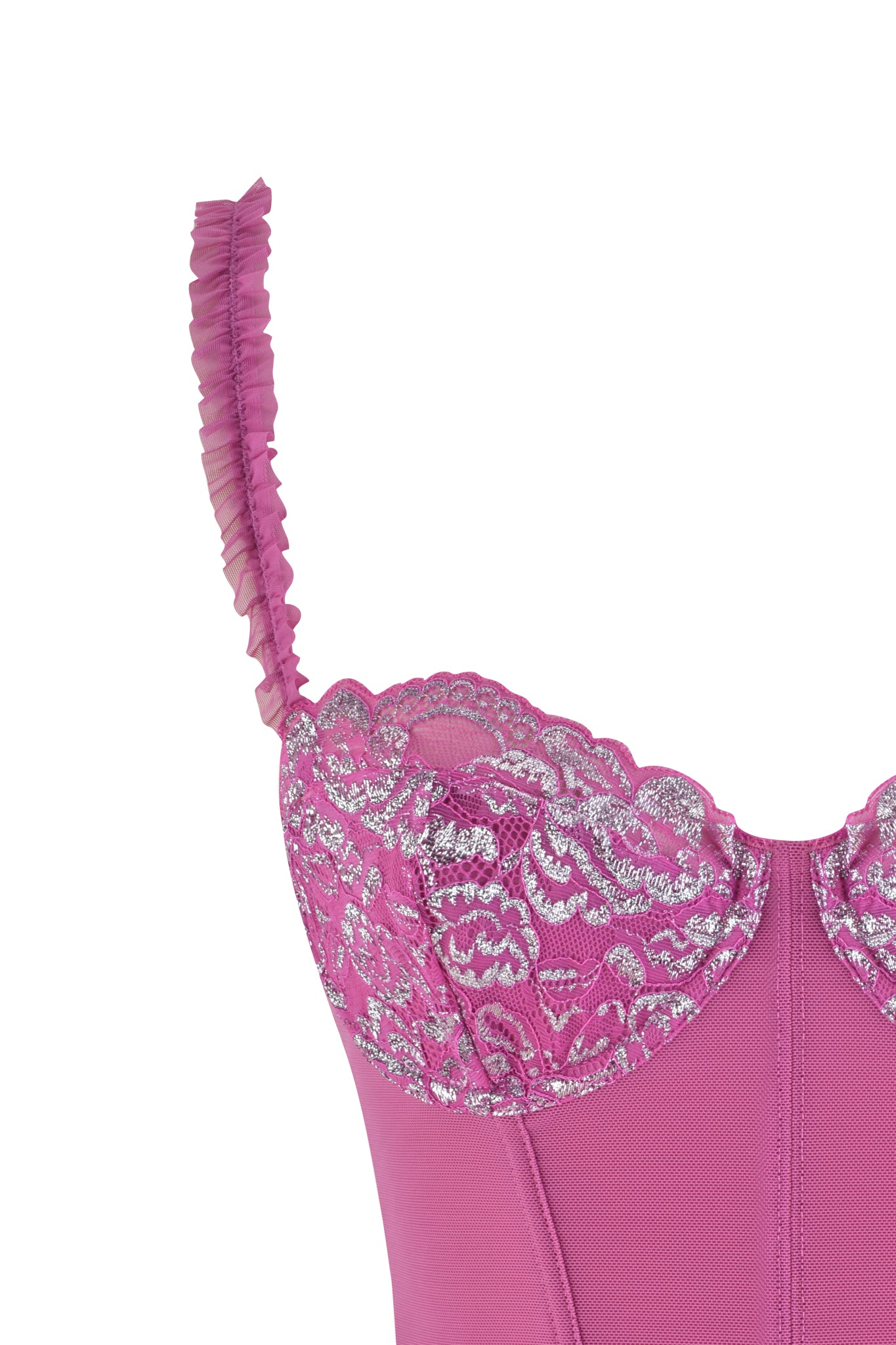 NYSSA 2.0 METALLIC BUSTIER SET - PINK