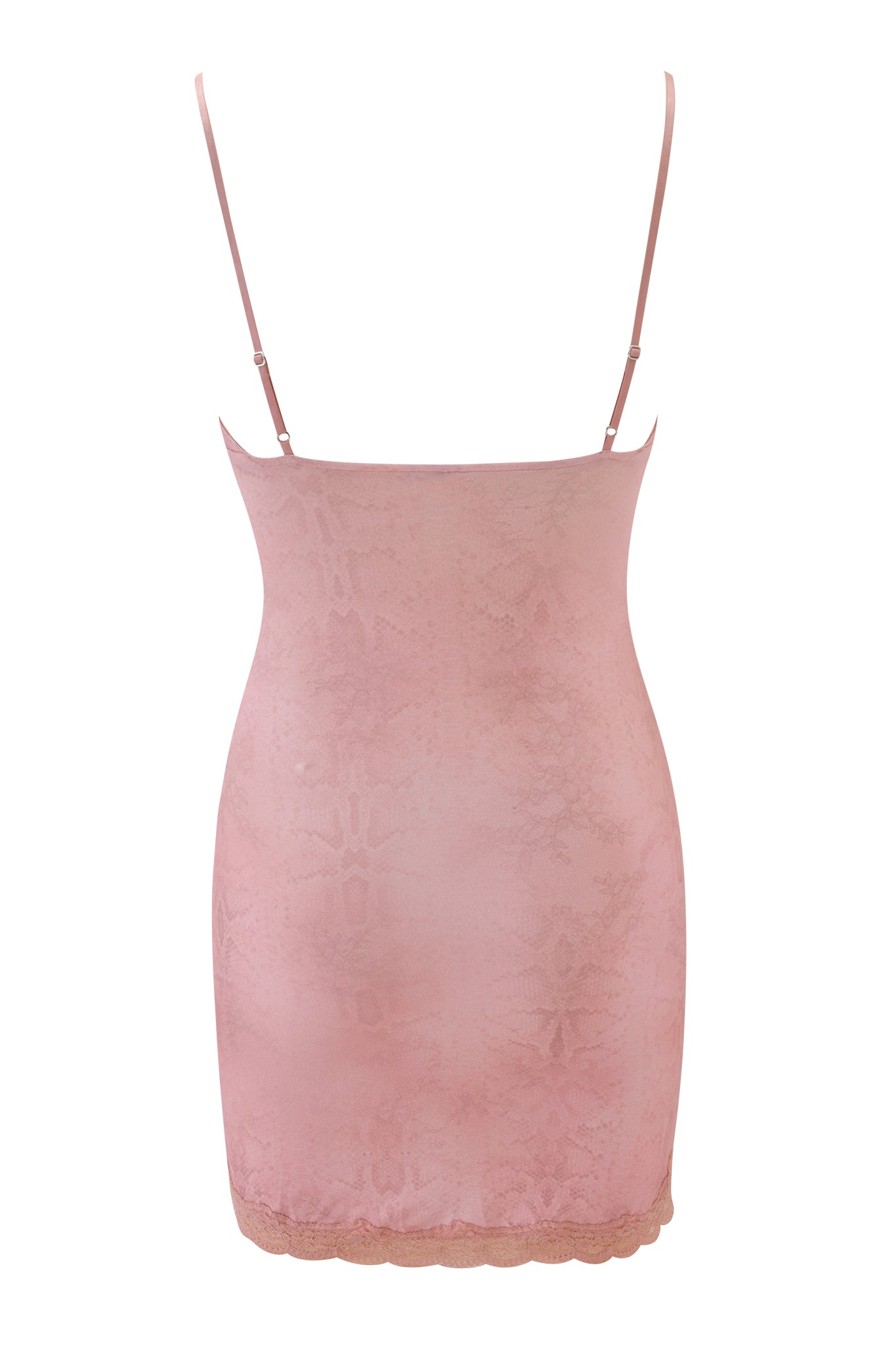 KISA SLIP DRESS - PEACH SERPENTINE